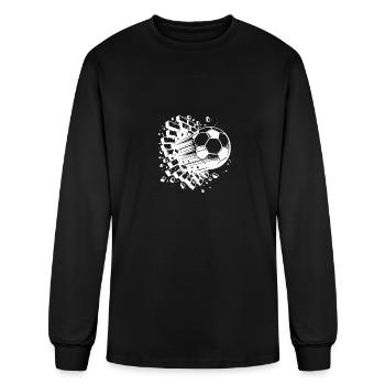 Hammer Soccer Shot Club Logo Wall Destruction - Men's Long Sleeve T-Shirt - black - Front