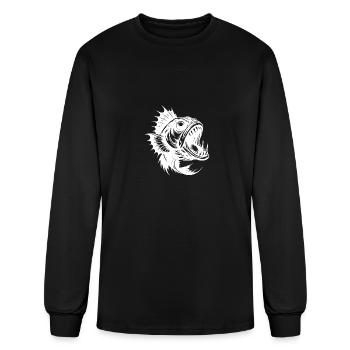 Fearsome Sea Hunter With A Huge Mouth - Men's Long Sleeve T-Shirt - black - Front