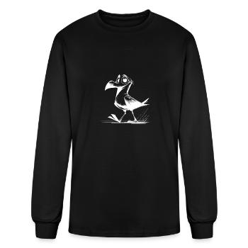 Funny Bird With An Eye For Nonsense - Men's Long Sleeve T-Shirt - black - Front