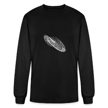 Abstract Vibration Shape Ellipse - Men's Long Sleeve T-Shirt - black - Front