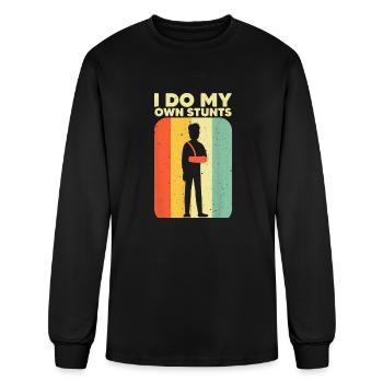Broken Arm I Do My Own Stunts - Men's Long Sleeve T-Shirt - black - Front