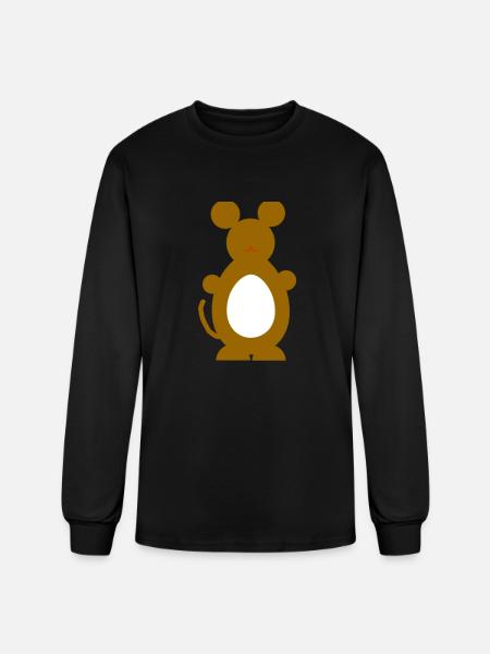 br mouse - Men's Long Sleeve T-Shirt - black