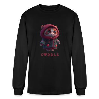 Official Cuddle Cat Cuddle Motif - Men's Long Sleeve T-Shirt - black - Front