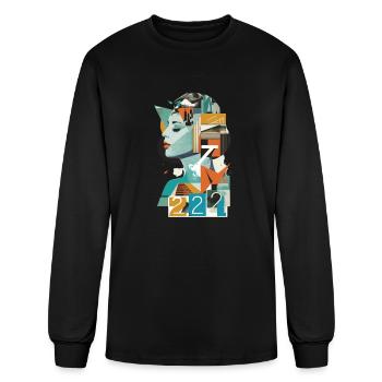 Fashionista Magazine Collage - Men's Long Sleeve T-Shirt - black - Front