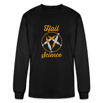 Vaccine Hail Science - Men's Long Sleeve T-Shirt - black - Front
