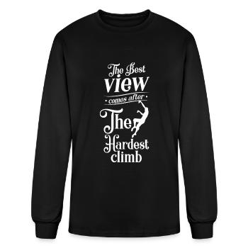 Climber Rock Climbing Climbing Wall - Men's Long Sleeve T-Shirt - black - Front
