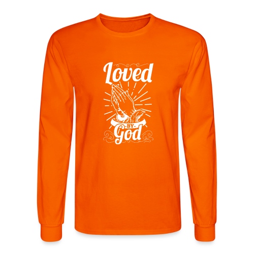 Loved By God - Alt. Design (White Letters) - Men's Long Sleeve T-Shirt