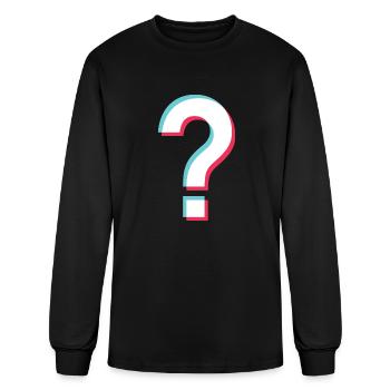 Question Mark - Men's Long Sleeve T-Shirt - black - Front