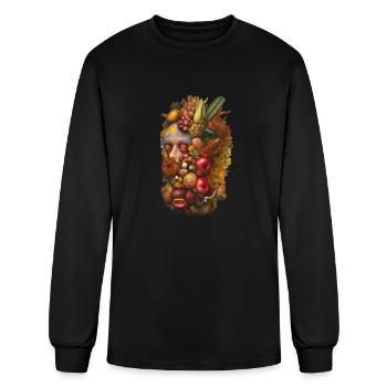 Giuseppe Arcimboldo style - Men's Long Sleeve T-Shirt - black - Front