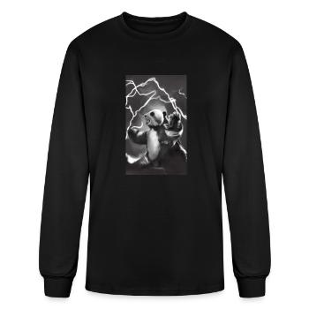 Lightning Bolt Panda - Men's Long Sleeve T-Shirt - black - Front