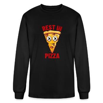 Rest In Pizza - Men's Long Sleeve T-Shirt - black - Front