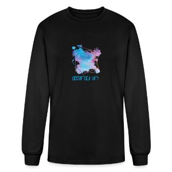 ABSTRACT - Men's Long Sleeve T-Shirt - black - Front