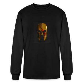 spartan helmet - Men's Long Sleeve T-Shirt - black - Front