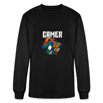 GAMER Video Games Gaming Online Games Game Player - Men's Long Sleeve T-Shirt - black - Front