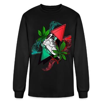 Jordan custom tees - Men's Long Sleeve T-Shirt - black - Front