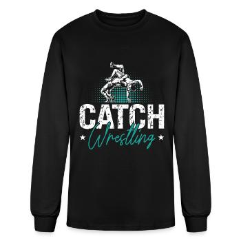Catch Wrestling Training Wrestler Fight Grappling - Men's Long Sleeve T-Shirt - black - Front