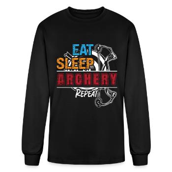 Tir à l’arc Mangez Dormir Arbalète Tir Sports Archer - T-shirt à manches longues Homme - noir - Devant