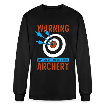 L’avertissement de tir à l’arc peut commencer le tir à l’arbalète Archer - T-shirt à manches longues Homme - noir - Devant