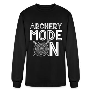 Mode tir à l’arc sur Arbalète Tir Bowhunter Archer - T-shirt à manches longues Homme - noir - Devant