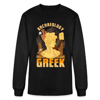 Archaeology Humor Archaeology Greek Archaeologist - Men's Long Sleeve T-Shirt - black - Front