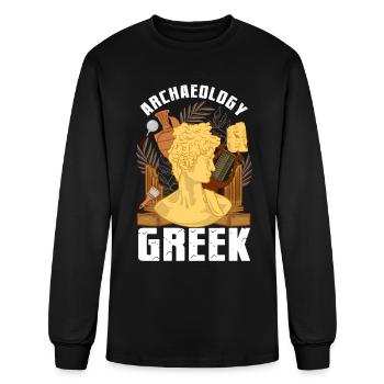 Archaeology Humor Archaeology Greek Archaeologist - Men's Long Sleeve T-Shirt - black - Front