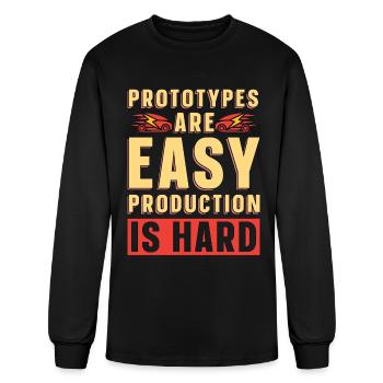 Artificial Intelligence Prototypes Are Easy Robots - Men's Long Sleeve T-Shirt - black - Front