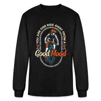 Bicycle You Are One Ride Away Road Bike Cyclist - Men's Long Sleeve T-Shirt - black - Front