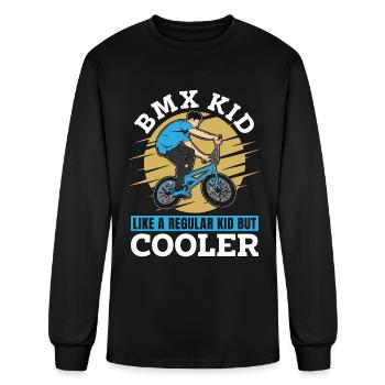 BMX Racing BMX Kid Like A Regular Kid Bicyclette - Men's Long Sleeve T-Shirt - black - Front