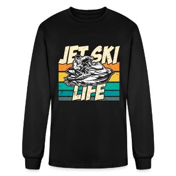 Jet Skiing Jet Ski Life Retro Watercraft Jet Skier - Men's Long Sleeve T-Shirt - black - Front