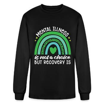 Mental Health Mental Illness Is Not Health Care - Men's Long Sleeve T-Shirt - black - Front