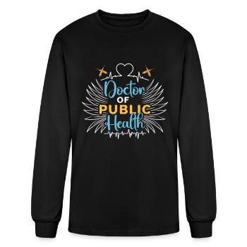 Public Health Worker Doctor Of Public Health Care - Men's Long Sleeve T-Shirt - black - Front