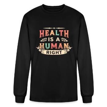 Public Health Is A Human Right Doctor Health Care - Men's Long Sleeve T-Shirt - black - Front