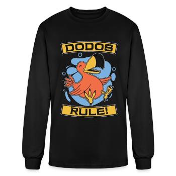 Dodo Bird Dodos Rule Flightless Bird Ornithology - Men's Long Sleeve T-Shirt - black - Front