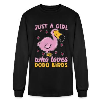 Dodo Bird Just A Girl Who Loves Flightless Birds - Men's Long Sleeve T-Shirt - black - Front