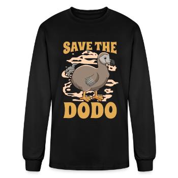 Dodo Bird Save The Dodo Flightless Bird Animals - Men's Long Sleeve T-Shirt - black - Front