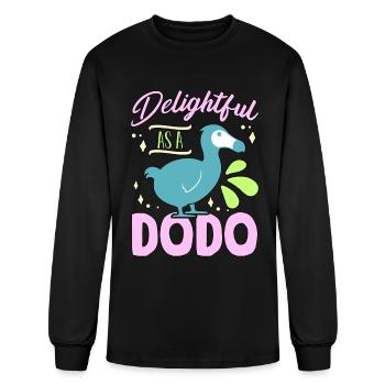Dodo Bird Delightful As A Dodo Flightless Birds - Men's Long Sleeve T-Shirt - black - Front