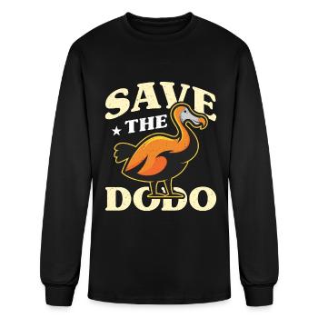 Dodo Bird Save The Dodo Flightless Extinct Birds - Men's Long Sleeve T-Shirt - black - Front