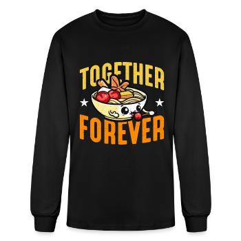 Meatballs Together Forever Loves Pasta Meatball - Men's Long Sleeve T-Shirt - black - Front