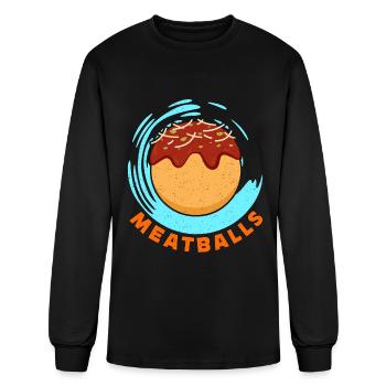 Meatballs Minced Meat Pastas Meatball Italian Food - Men's Long Sleeve T-Shirt - black - Front