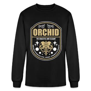Orchid The Graceful And Elegant Orchid Gardening - Men's Long Sleeve T-Shirt - black - Front