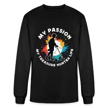 Treasure Hunter My Passion My Treasure Detectorist - Men's Long Sleeve T-Shirt - black - Front