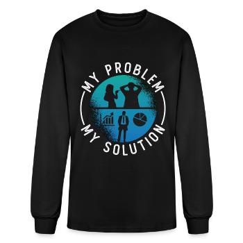 Data Analyst My Problem My Solution Pictogram Dad - Men's Long Sleeve T-Shirt - black - Front