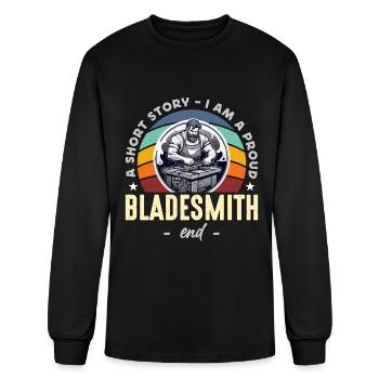 Bladesmith A Short Story I Am A Proud Metal Artist - Men's Long Sleeve T-Shirt - black - Front