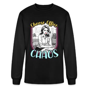 Office Manager Choose Office Chaos Project Manager - Men's Long Sleeve T-Shirt - black - Front