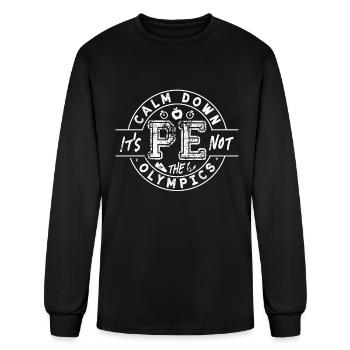 Health Educator Calm Down It's P.E Health Care - Men's Long Sleeve T-Shirt - black - Front