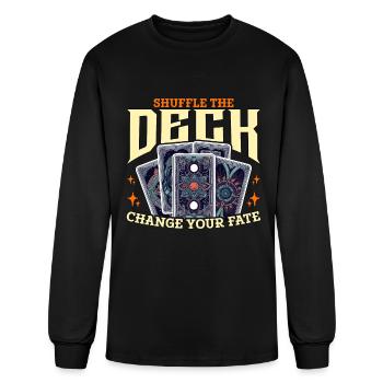 Tarot Reading Shuffle The Deck Psychic Tarot Card - Men's Long Sleeve T-Shirt - black - Front