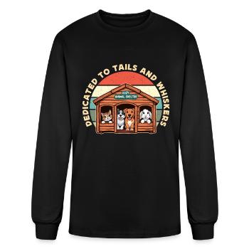 Animal Shelter Dedicated To Tails And Foster Home - Men's Long Sleeve T-Shirt - black - Front