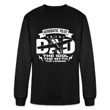 Aerobatic Pilot Dad The Idol The Glider Pilot - Men's Long Sleeve T-Shirt - black - Front