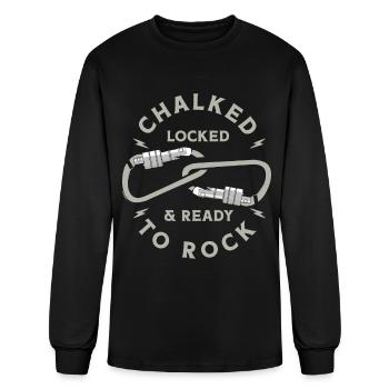 Climbing Rock Climbing Mountains - Men's Long Sleeve T-Shirt - black - Front