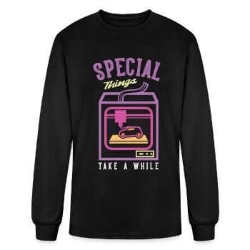 Speacial Things Take A While Nozzle 3D Printing - Men's Long Sleeve T-Shirt - black - Front